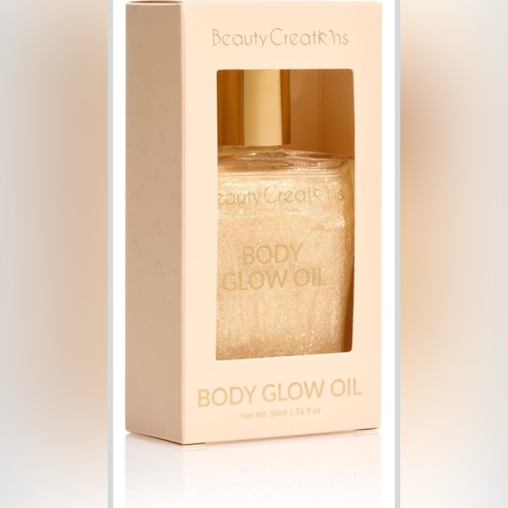 Beauty Creations Body Oil with Shimmery Glitter in GOLD color
